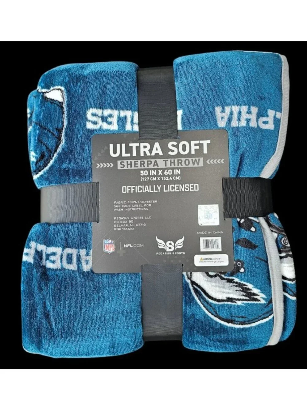 Philadelphia Eagles Sherpa Throw Blanket Ultra Supersoft 60